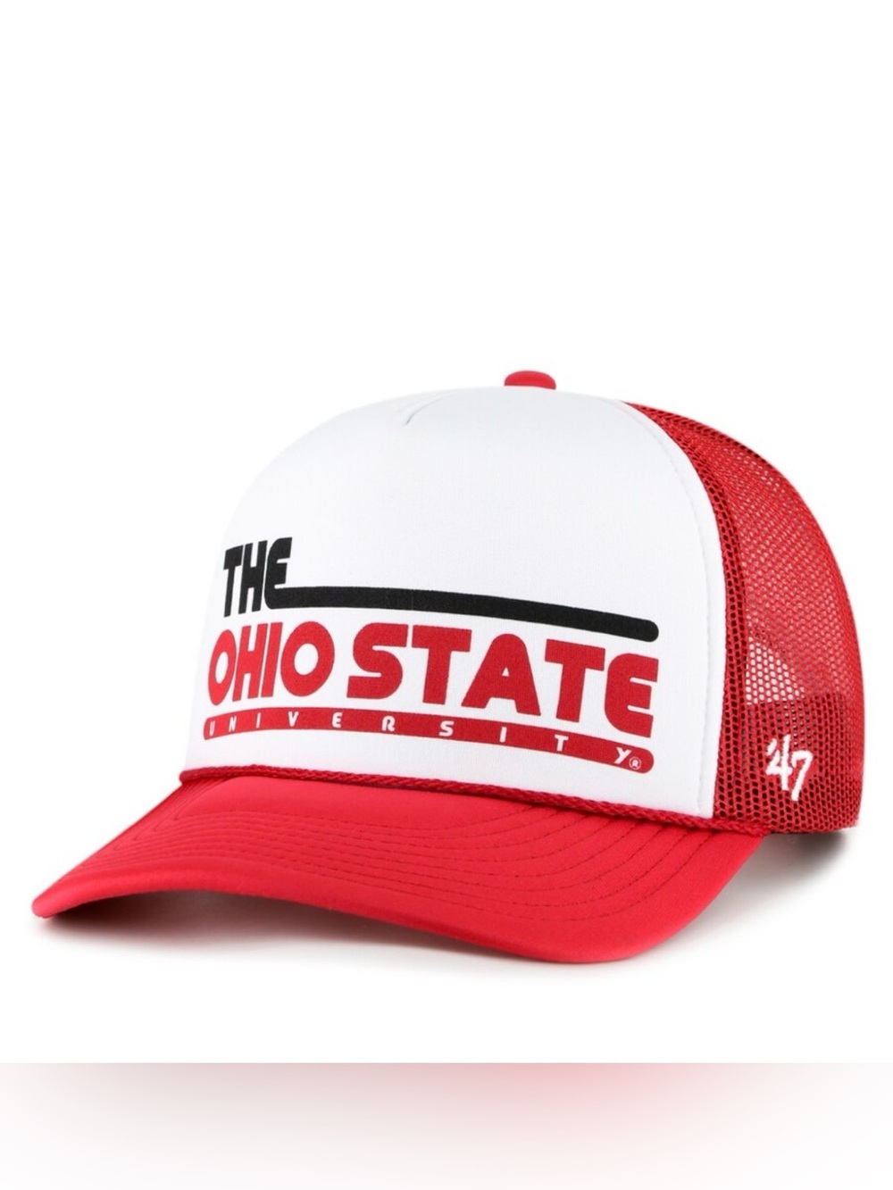The Ohio State University Red and White Vintage StyleTrucker Hat